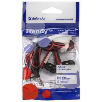  Наушники DEFENDER Trendy 704 Black/Red (63704) 