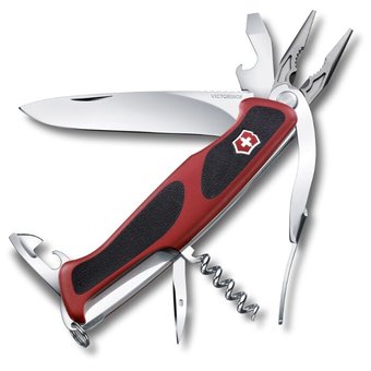  Нож перочинный Victorinox RangerGrip 74 (0.9723.C) 130мм 14функций красный/черный карт.коробка 
