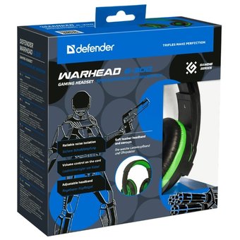  Наушники Defender Gaming Warhead G-300 Green (64128) 