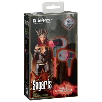  Наушники DEFENDER Sagaris Black/Red (64455) 