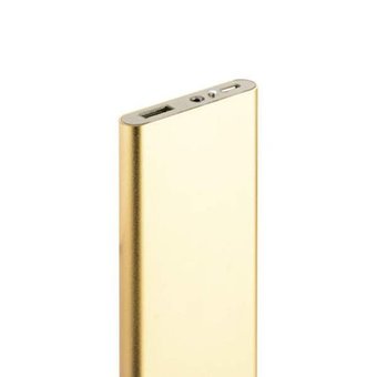  УЦ Аккумулятор внешний резервный Aspor A383 Алюминий 10000 mAh+LED золото ПУ 
