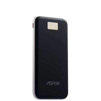  УЦ Аккумулятор внешний резервный Aspor A386 soft touch 12000 mAh черный ПУ 