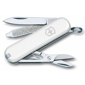  Нож перочинный Victorinox Classic (0.6223.7-012) 58мм 7функций белый подар.коробка 
