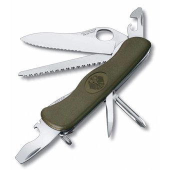  Нож перочинный Victorinox Military (0.8461.MW4DE) 111мм 11функций зеленый карт.коробка 