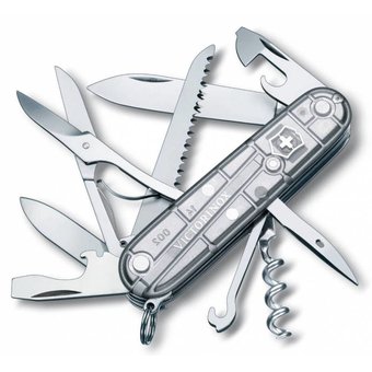 Нож перочинный Victorinox Huntsman (1.3713.T7) 91мм 15функций серебристый полупрозрачный карт.коробка 