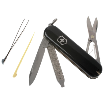  Нож перочинный Victorinox Classic (0.6223.3) 58мм 7функций черный 