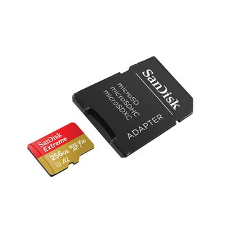  Карта памяти Sandisk SDSQXBZ-256G-GN6MA Extreme Plus microSDXC 256GB + SD Adapter + Rescue Pro Deluxe 170MB/s A2 C10 V30 UHS-I U3 