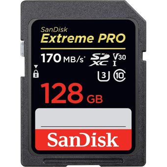  Карта памяти Sandisk SDSDXXY-128G-GN4IN Extreme Pro SDXC Card 128GB - 170MB/s V30 UHS-I U3 