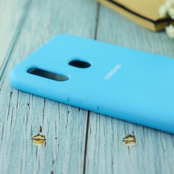  Чехол Silicone case для Samsung A305 2019 голубой(16) 