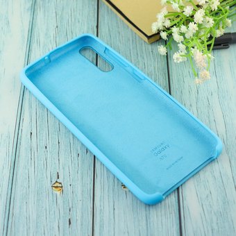  Чехол Silicone case для Samsung A70/A705F 2019 голубой(16) 