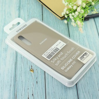  Чехол Silicone case для Samsung A70/A705F 2019 серый(23) 