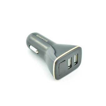  УЦ АЗУ Borofone BZ11 5V/2,1A 2USB display car charger, black (ПУ) 