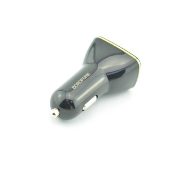  УЦ АЗУ Borofone BZ11 5V/2,1A 2USB display car charger, black (ПУ) 