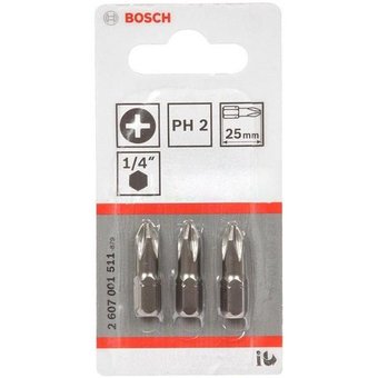  Набор бит Bosch Extra-Hart (2607001511) (3пред.) 