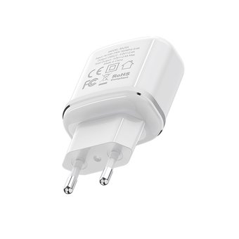  УЦ СЗУ Borofone BA25A 5V/2.1A 2USB Outstanding, white (ПУ) 