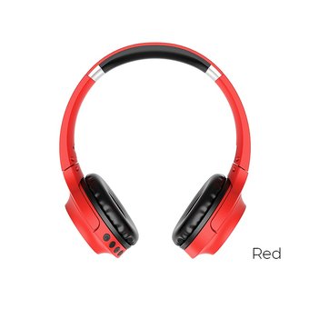  УЦ Наушники bluetooth полноразмерные BOROFONE BO6 Poise (красный) (плохая упаковка) 