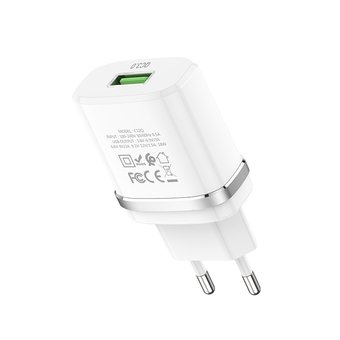  СЗУ Hoco C12Q Smart QC3.0 charger, белый 