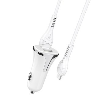  УЦ АЗУ HOCO Z31 Universe double port QC3.0 + micro, white (ПУ) 