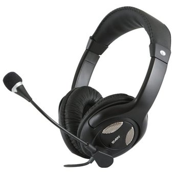 УЦ Гарнитура Sven AP-670MV Black, O 40 мм, микрофон, регулятор громкости, 2 x mini-jack 3.5 мм, 2,5 м (ПУ) 