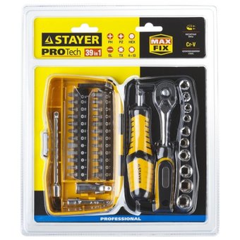  Набор инструментов Stayer 25135-H39 39 предметов (жесткий кейс) 