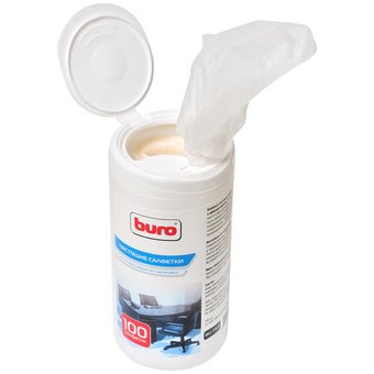  Салфетки Buro BU-Tsurface для поверхностей туба 100шт влажных 
