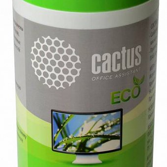  Салфетки Cactus CS-T1001 для экранов и оптики туба 100шт влажных 