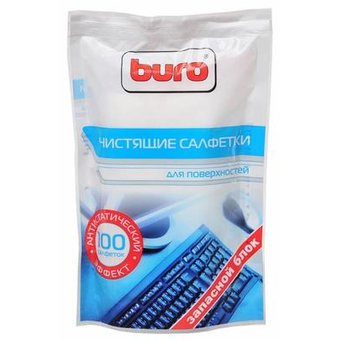  Салфетки Buro BU-Zsurface для поверхностей мягкая упаковка 100шт влажных 