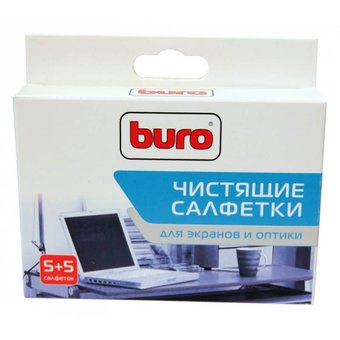  Салфетки Buro BU-W/D универсальные коробка 5шт влажных + 5шт сухих 