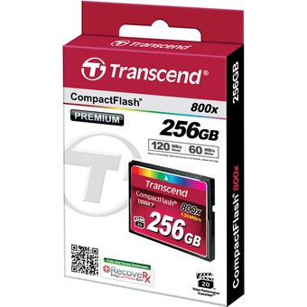  Карта памяти CF 256GB Transcend, 800X (TS256GCF800) 