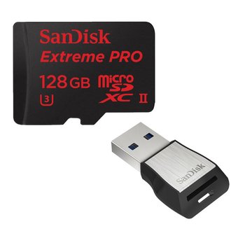  Карта памяти SanDisk microSDXC 128GB Class 10 UHS-I U3 Extreme Pro (USB3.0 Reader) 275MB/s (SDSQXPJ-128G-GN6M3) 
