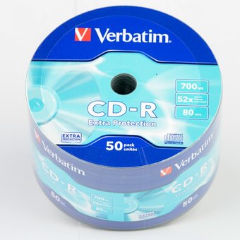  Диск CD-R Verbatim 700Mb 52x extra protect wagon wheel (50шт) 43728 