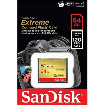  Карта памяти SanDisk CF 64GB Extreme 120MB/s (SDCFXSB-064G-G46) 