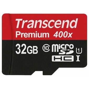  Карта памяти Transcend TS32GUSDU1 micro SDHC Premium 32GB UHS-I Class 10 U1 с адаптером 