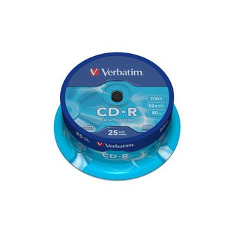  Диск CD-R Verbatim 700Mb 52x Cake Box (25шт) (43352) 