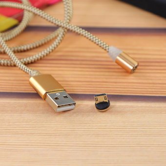 УЦ Дата-кабель магнитный micro 1 м, золото (ПУ) 