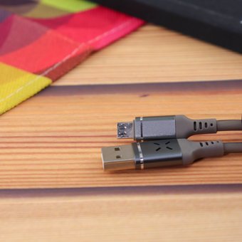  Дата-кабель Aspor А181 Micro 1,2м серый 