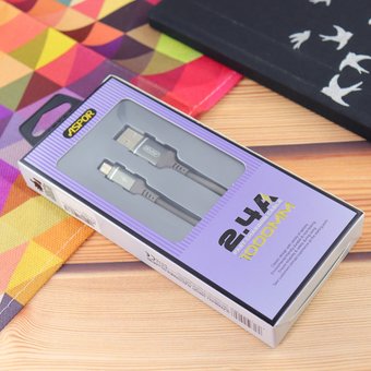  Дата-кабель Aspor А181 Micro 1,2м серый 