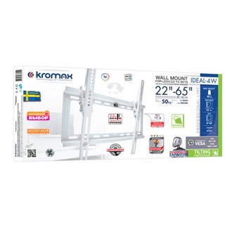  Кронштейн Kromax IDEAL-4 белый 26"-65" макс.50кг наклон 