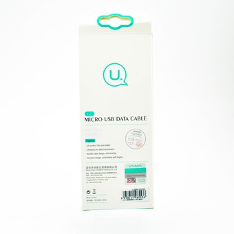  УЦ Дата-кабель USAMS U2 micro 0.6м (розовый) (ПУ) 