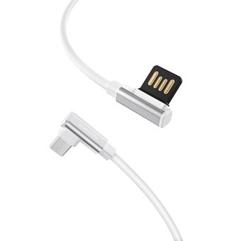  УЦ Дата-кабель BOROFONE BU5 Ice steel micro 1м (белый) (ПУ) 