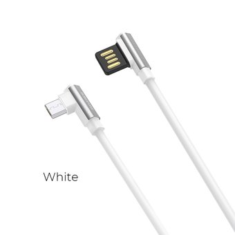  УЦ Дата-кабель BOROFONE BU5 Ice steel micro 1м (белый) (ПУ) 