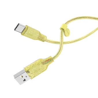  УЦ Дата-кабель HOCO U73 Star Type-C 1м (жёлтый) (ПУ) 
