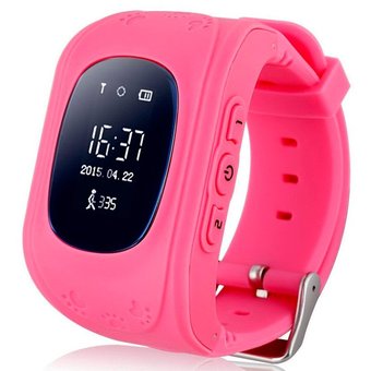  Детские часы телефон с gps трекером Smart baby watch Q50 розовый 