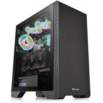  Корпус Thermaltake S300 TG CA-1P5-00M1WN-00 черный без БП ATX 6x120mm 6x140mm 3x200mm 2xUSB2.0 1xUSB3.0 audio bott PSU 