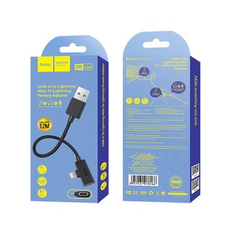  Аудио-кабель HOCOLS9 brilliant digital audio charging cable for lightning 1.2m, чёрный 