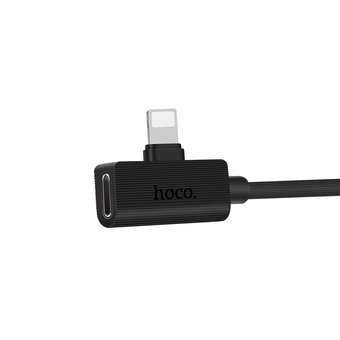  Аудио-кабель HOCO LS9 brilliant digital audio charging cable for lightning 0.5m, чёрный 