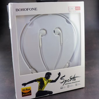  Наушники bluetooth Borofone CBE1 Prime wireless sports, white 