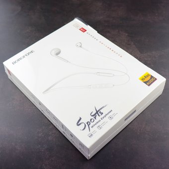  Наушники bluetooth Borofone CBE1 Prime wireless sports, white 