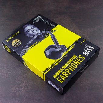  Наушники Borofone CM4 Sublime sound universal earphones with mic, black 