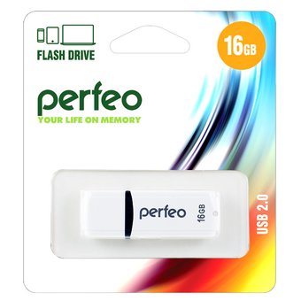  USB-флешка Perfeo C02 White (PF-C02W016) 16G USB 2.0 